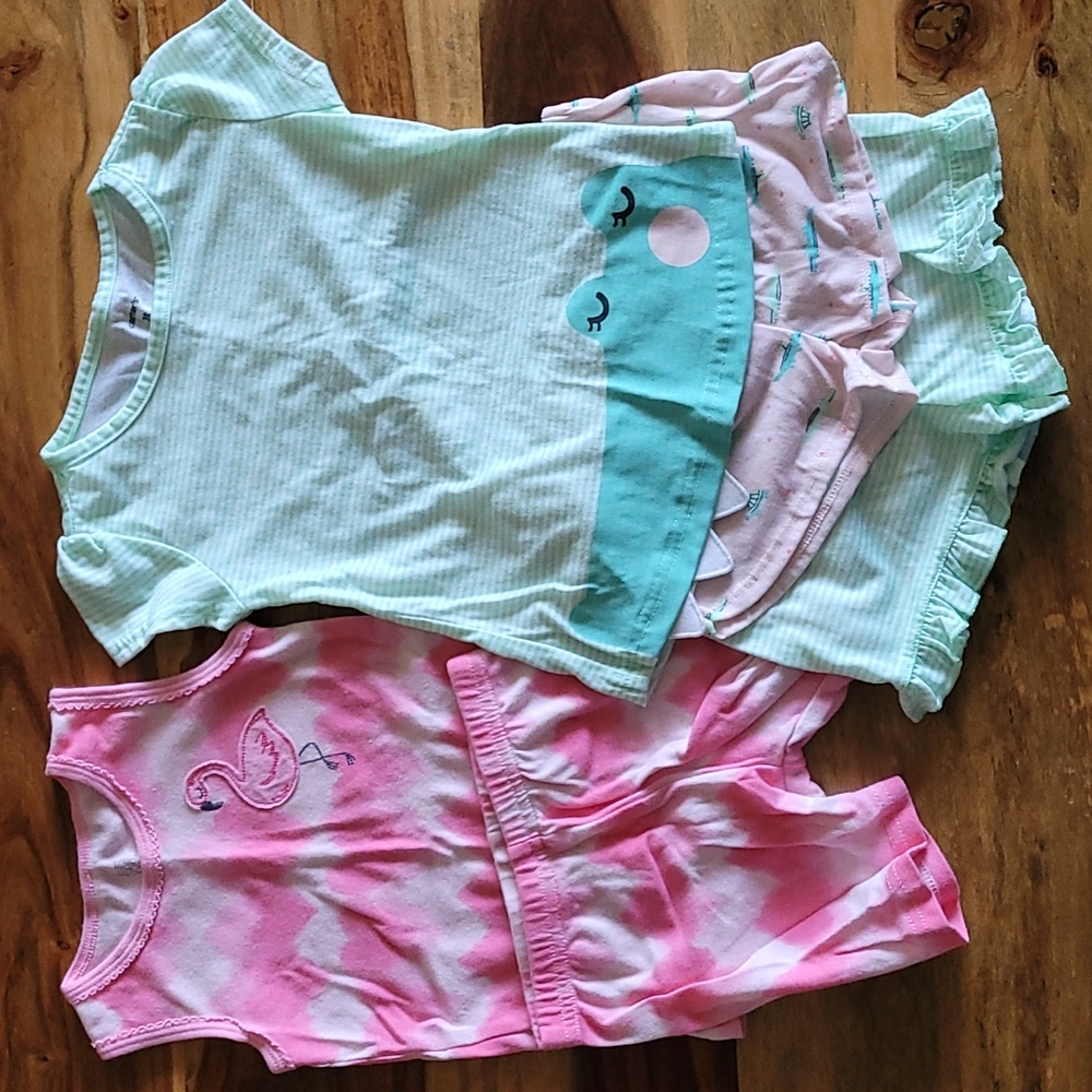 Carter's 3T pajamas flamingo crocodile